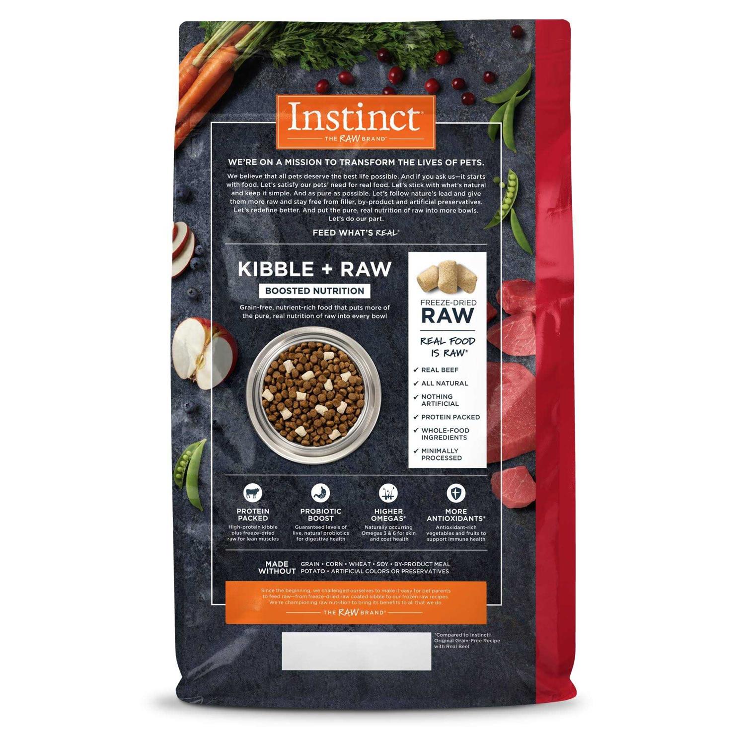 Instinct Raw Boost Grain Free Recipe with Real Beef Natural Dry Dog Food - Nail Gallerys
