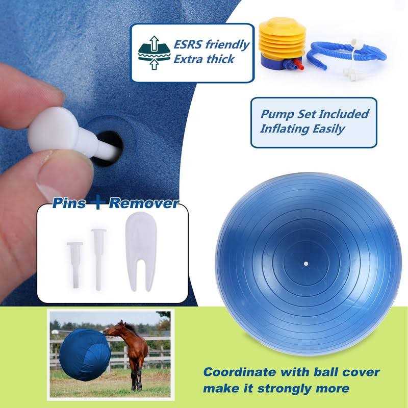 SWYIVY Herding Ball for Horse 40 Anti-Burst Giant Soccer Ball Toy for Horses - Nail Gallerys
