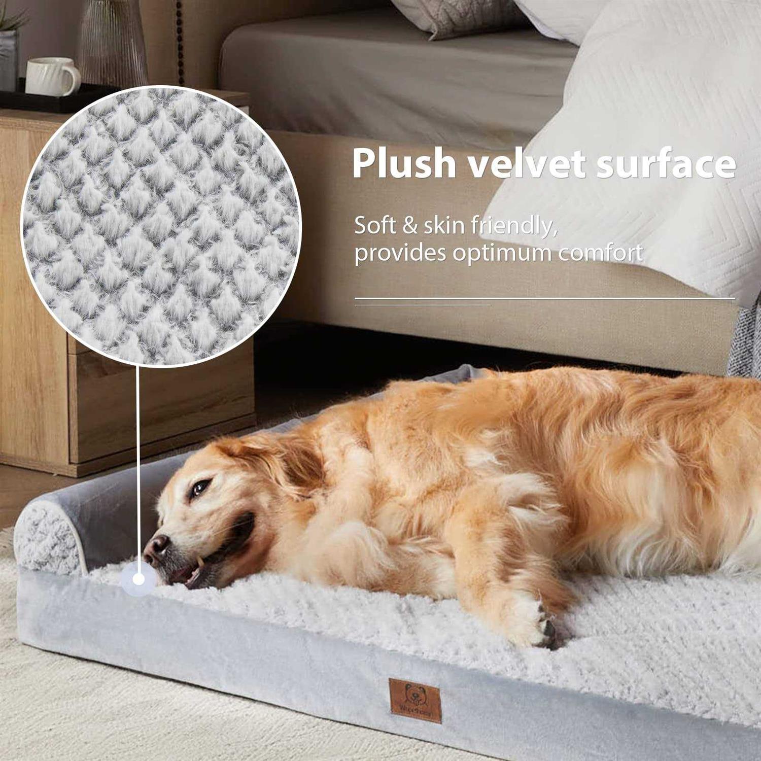 WNPETHOME Dog Beds for Large Dogs Orthopedic Sofa Dog Bed Mat Pillow with Removable Waterproof Cover - Nail Gallerys