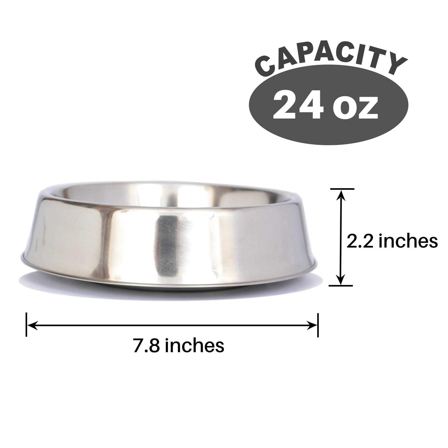 Iconic Pet 2 pack Anti Ant Stainless Steel Non Skid Pet Bowl for Dog or Cat - Nail Gallerys