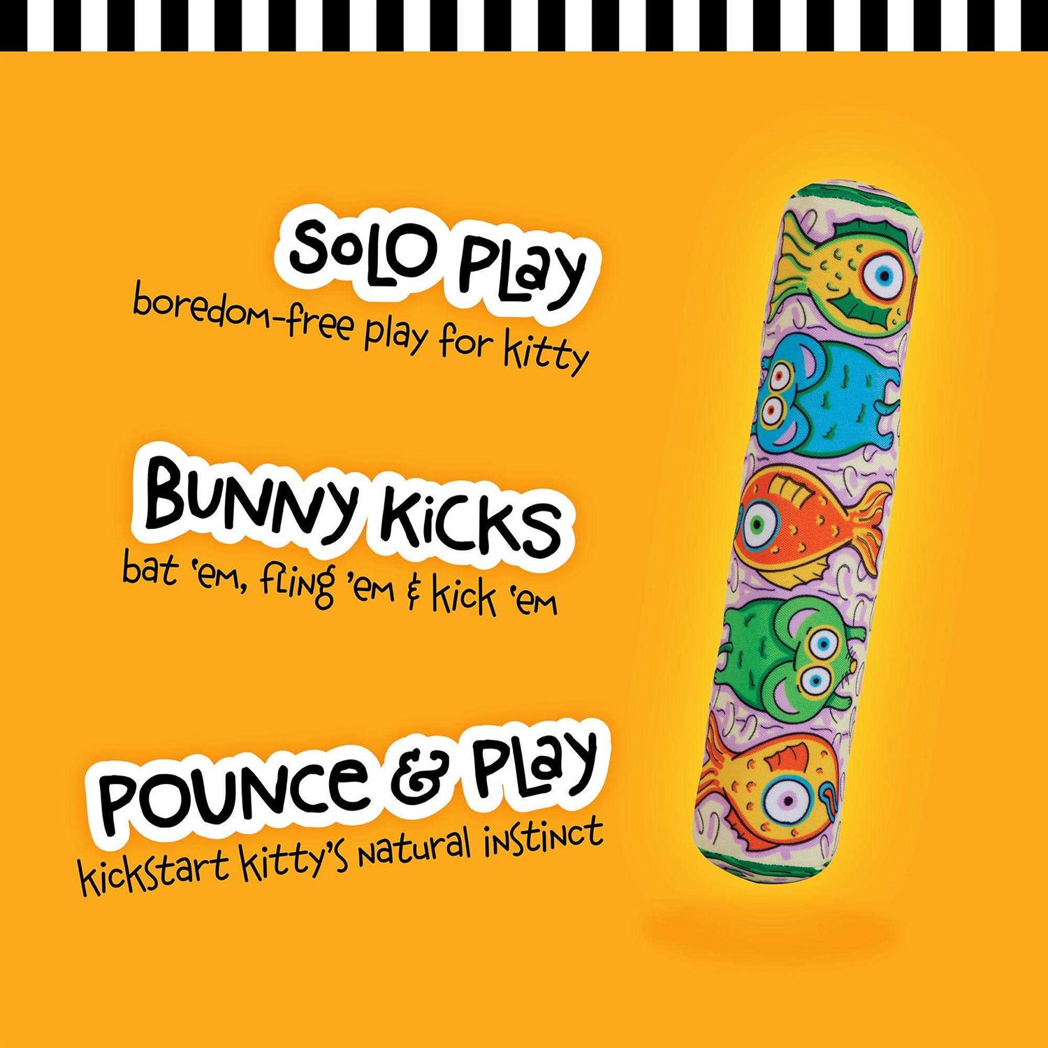 Fat Cat Kitty Kickz Gold Fish Roll Cat Toy - Nail Gallerys