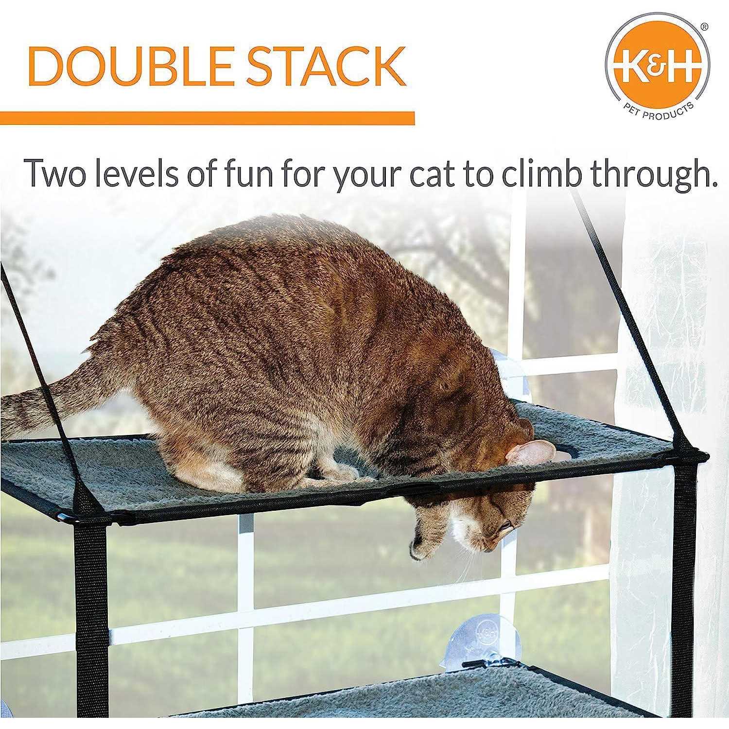 K&H Pet Products EZ Mount Window Double Stack Kitty Sill - Nail Gallerys