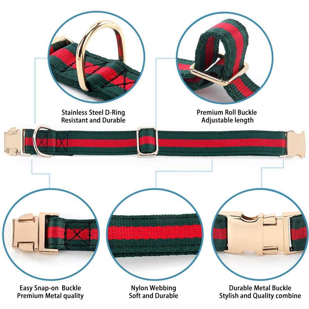 NISIYE Premium Dog Collar Soft Comfortable Dog Collars Luxury Style Durable Adjustable Collar with Metal Buckle Safety Dogs - Nail Gallerys