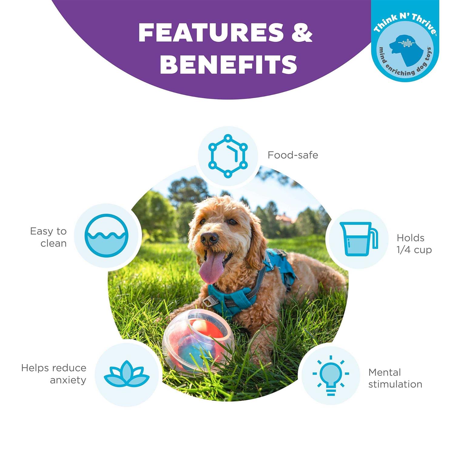 Outward Hound Rumble Puzzle Interactive Ball Dog Toy - Nail Gallerys