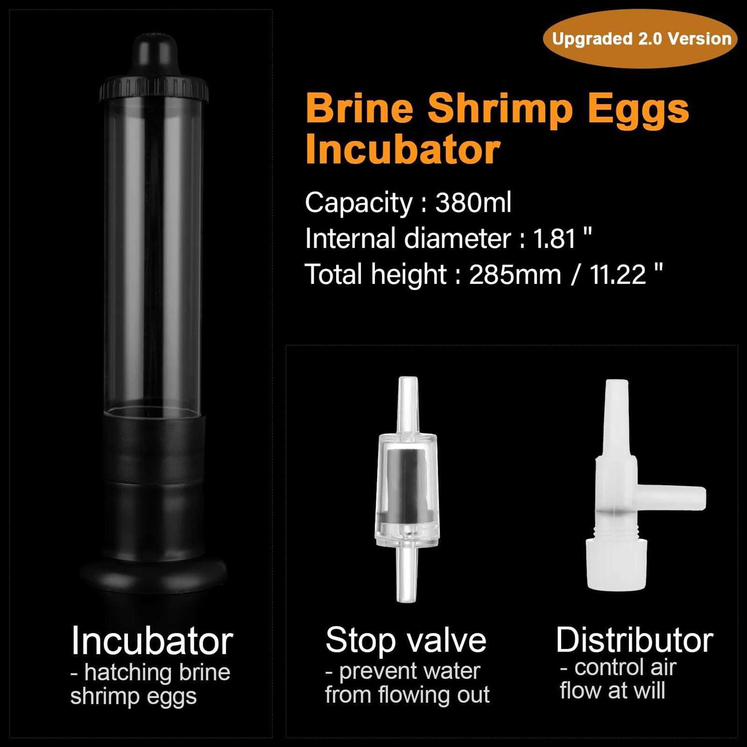 Brine Shrimp Eggs Incubator Hatchery Artemia Eggs Hatchery Kit Fish Tank Hatch Tool for Aquarium Brine Shrimp Eggs - Nail Gallerys