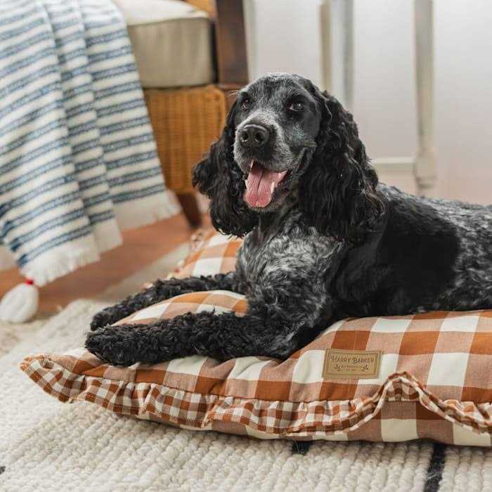 Harry Barker 24 x 5 Brown Gingham Print Envelope Dog Bed - Nail Gallerys