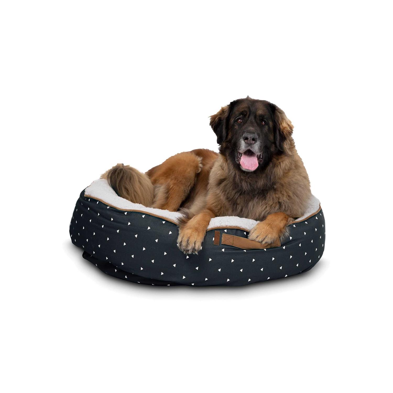 Bark and Slumber Roll Over Rust Small Plush Lounger Dog Bed - Nail Gallerys