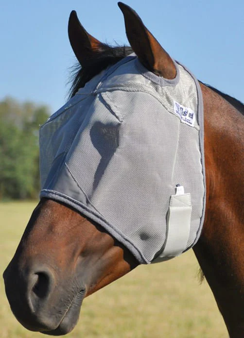 Cashel Crusader Standard Fly Mask without Ears, Gray - Nail Gallerys