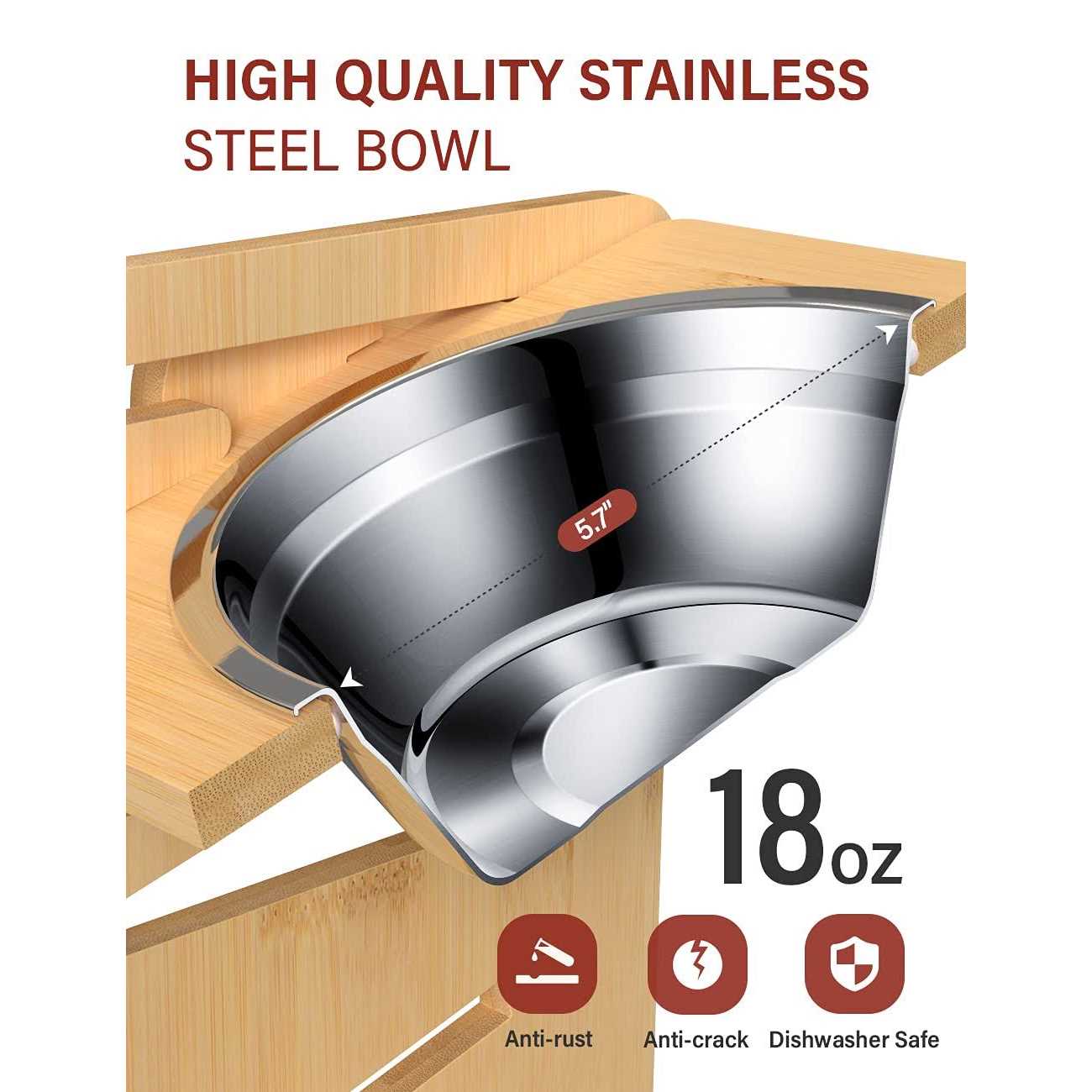 Vantic Elevated Dog Bowls-Adjustable Raised Dog Bowls with Stand for Small Size Dogs and Cats,Durable - Nail Gallerys