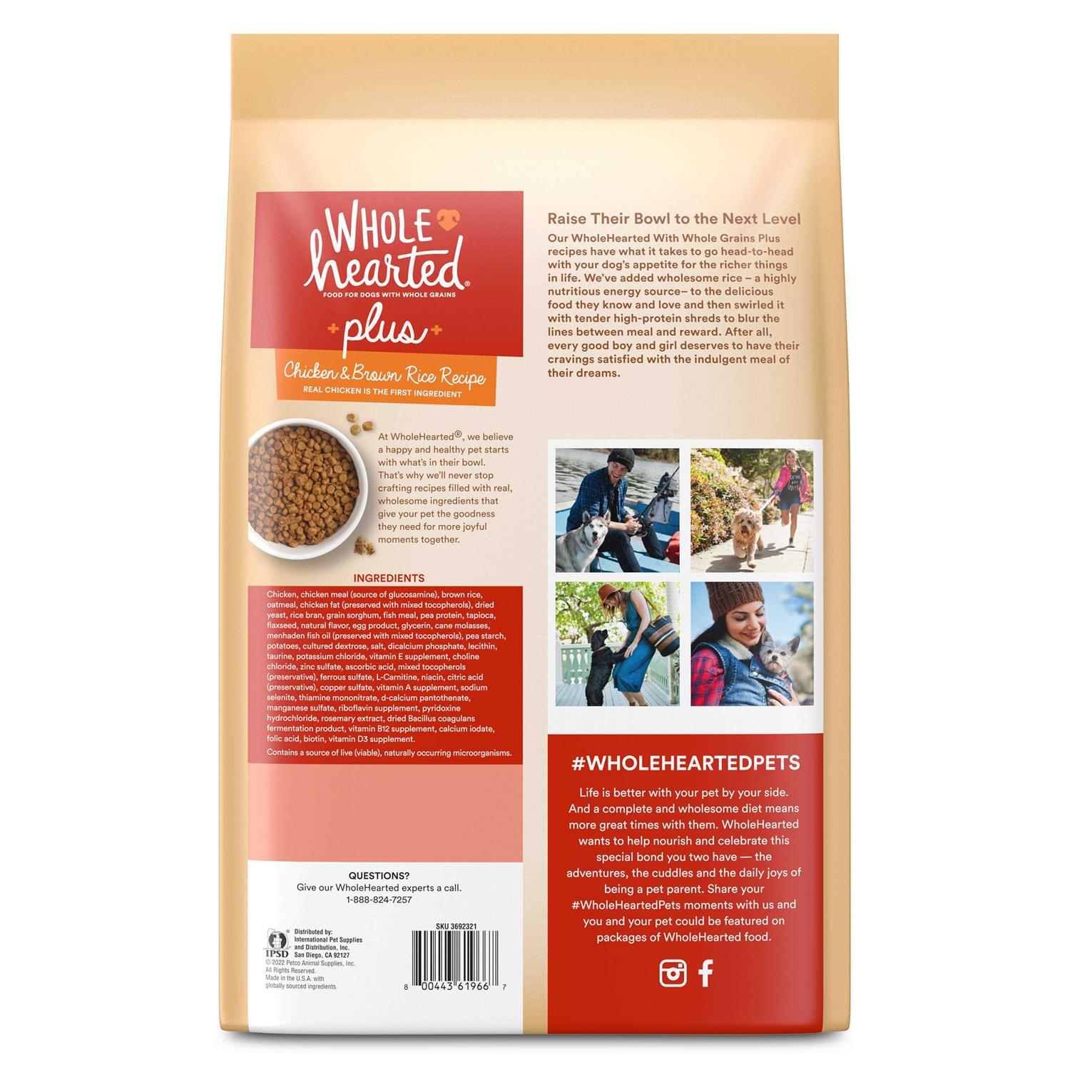 WholeHearted Plus Chicken & Brown Rice Recipe with Whole Grains Dry Dog Food - Nail Gallerys