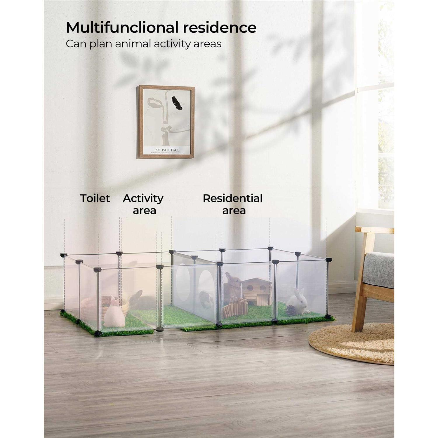 DINMO Pet Playpen Small Animal Playpen Indoor Exercise Fence - Nail Gallerys