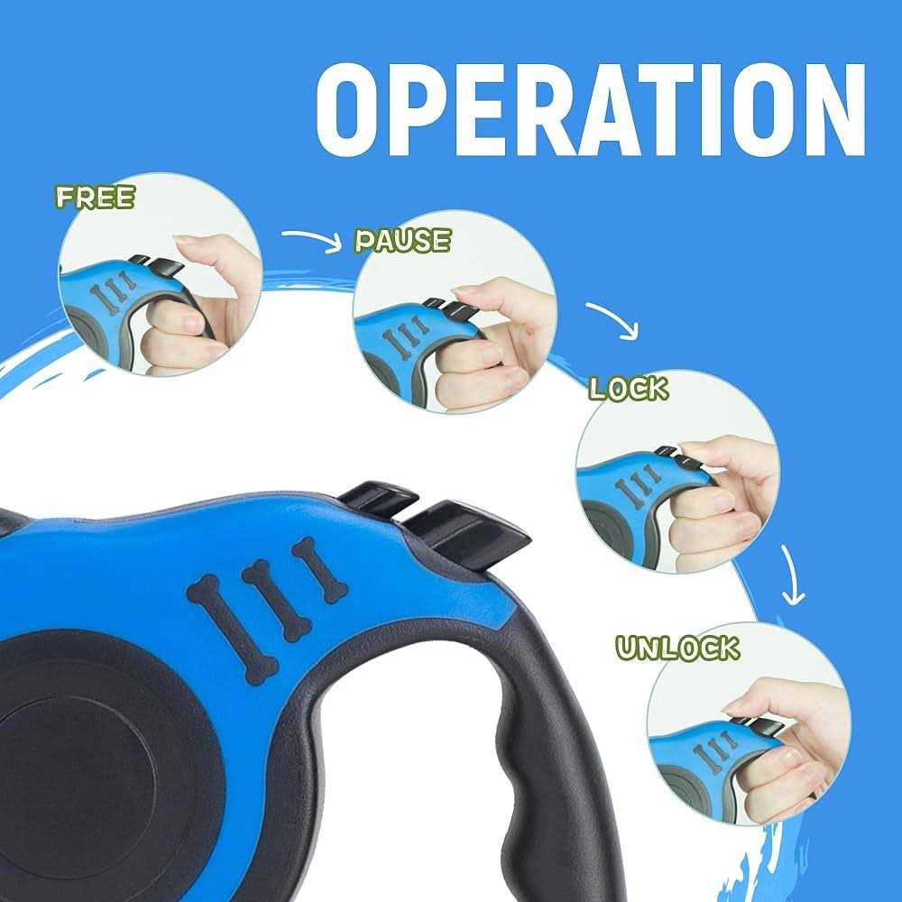 LIEVUIKEN Retractable Dog Leash Automatic Telescopic Tractor Dog Tape, Pet Tape 10/16 FT Durable and Convenient - Nail Gallerys