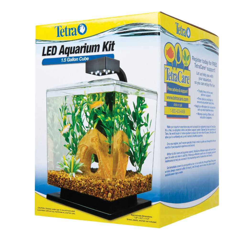 Tetra LED 1.5 Gallon Cube with Whisper Filtration - Nail Gallerys