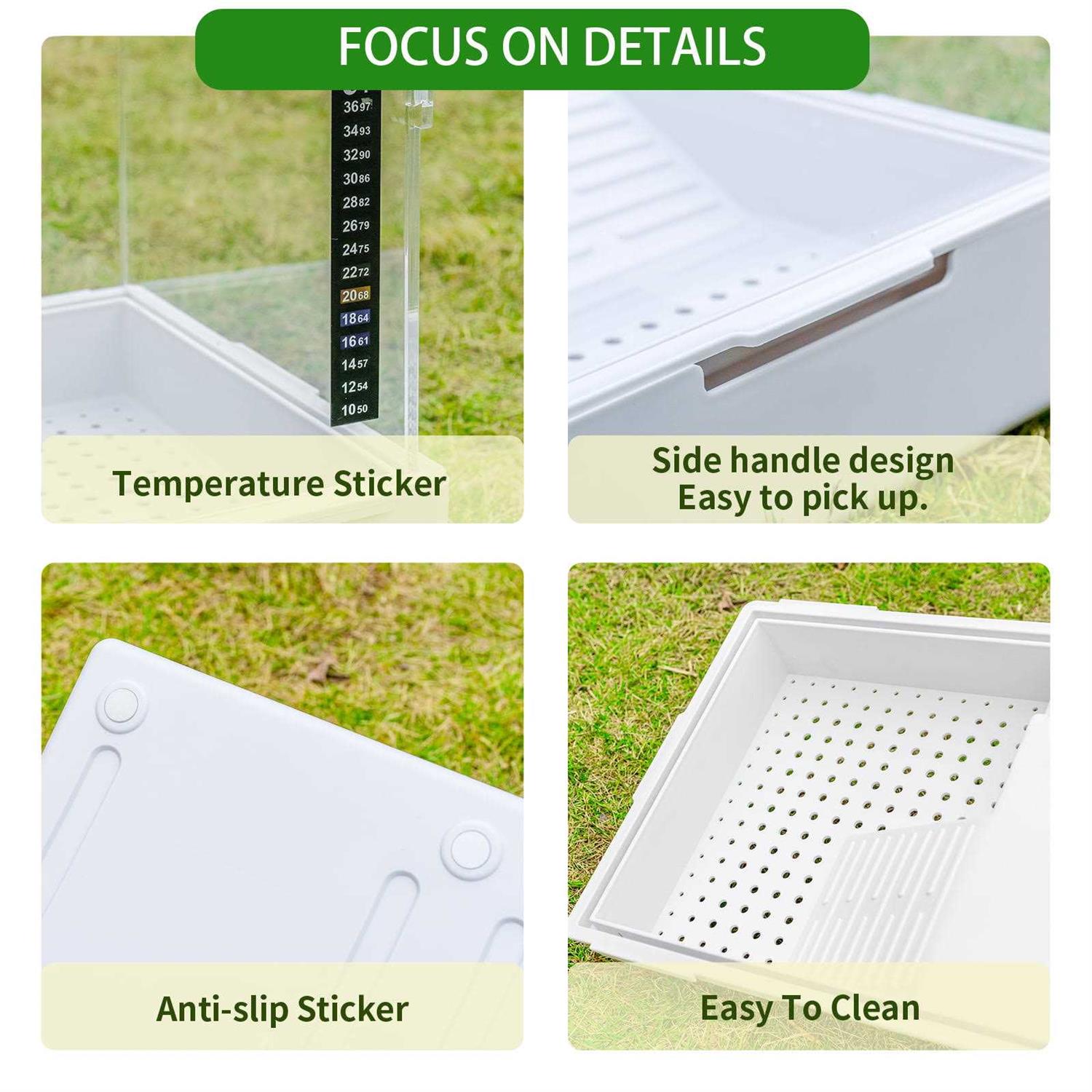 Turtle Tank with Adjustable Water Pump Filter, Full View Visually Tortoise Aquarium Habitat, Easy Changing Water and Clean for Small Amphibious - Nail Gallerys