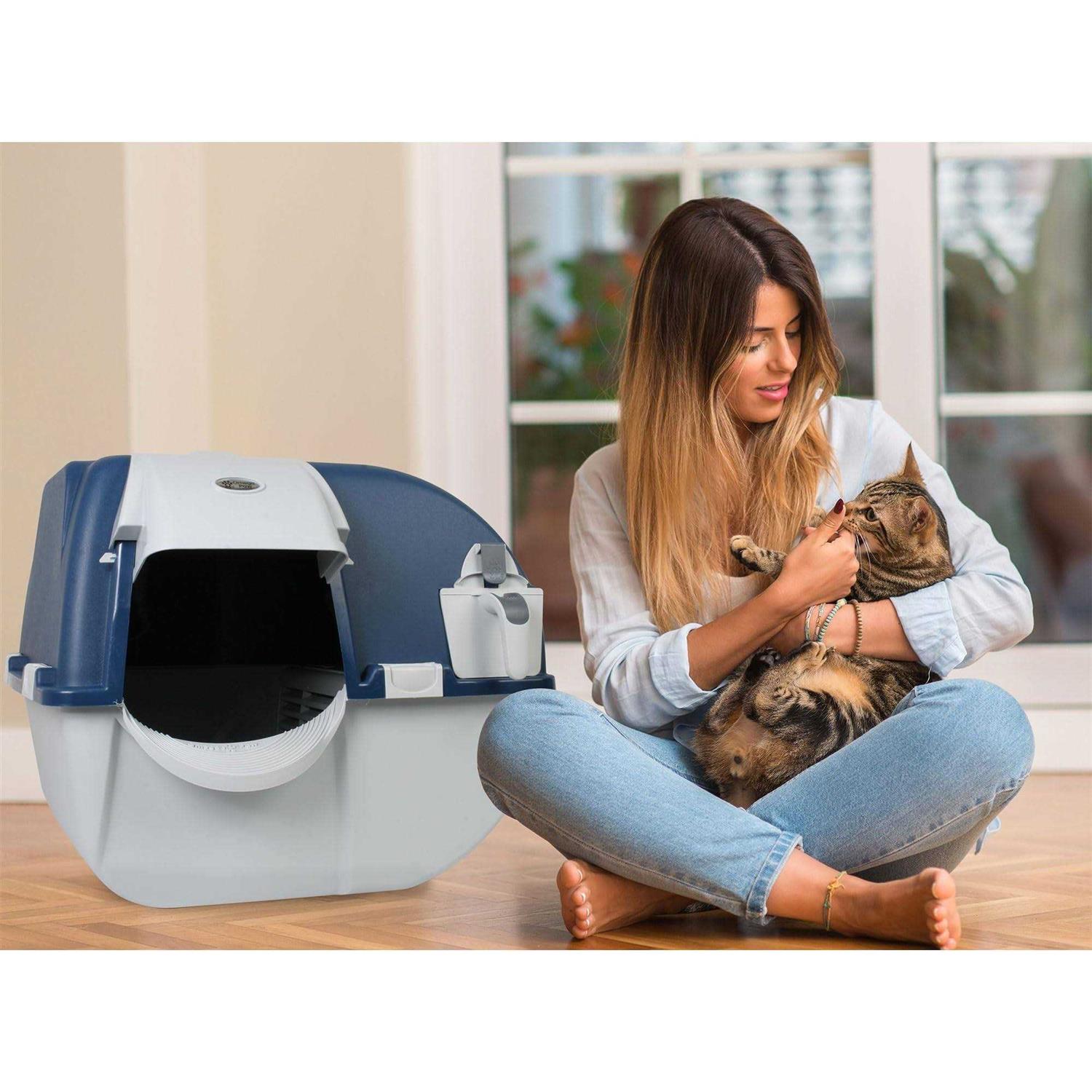 Omega Paw Roll N Clean Complete Self Cleaning Litter Box and 100 Bags - Nail Gallerys