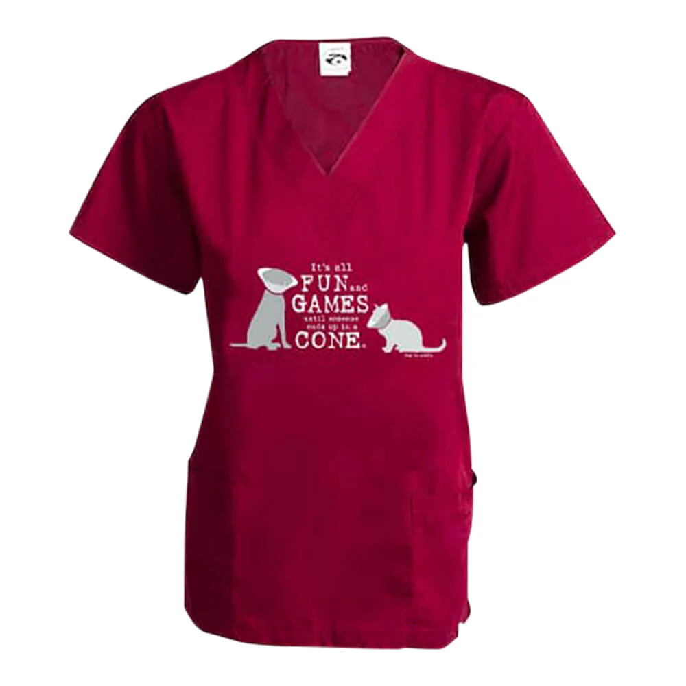 Dog is Good Scrub Top, Fun and Games Cat and Dog - Nail Gallerys