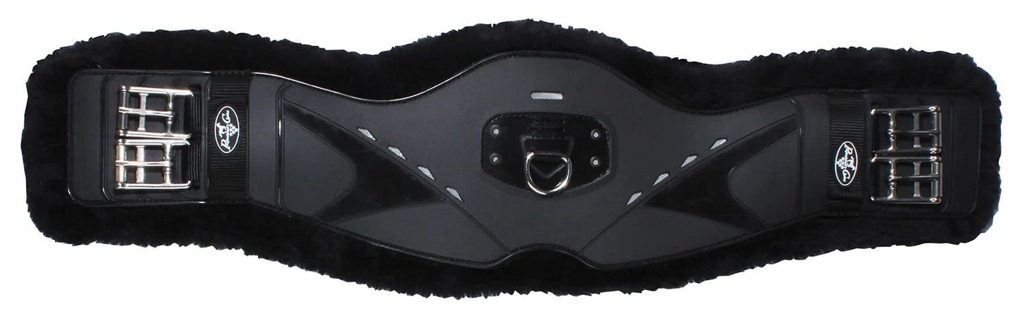 Professional's Choice Fleece Contoured Dressage Girth, Black - Nail Gallerys