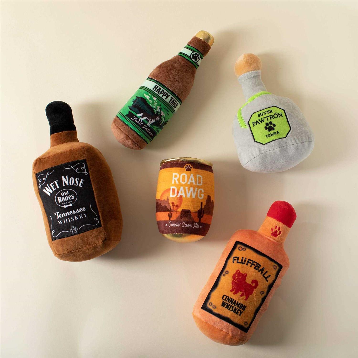 Fringe Studio Plush Dog Toy Fluffball Cinnamon Whiskey 289715 - Nail Gallerys