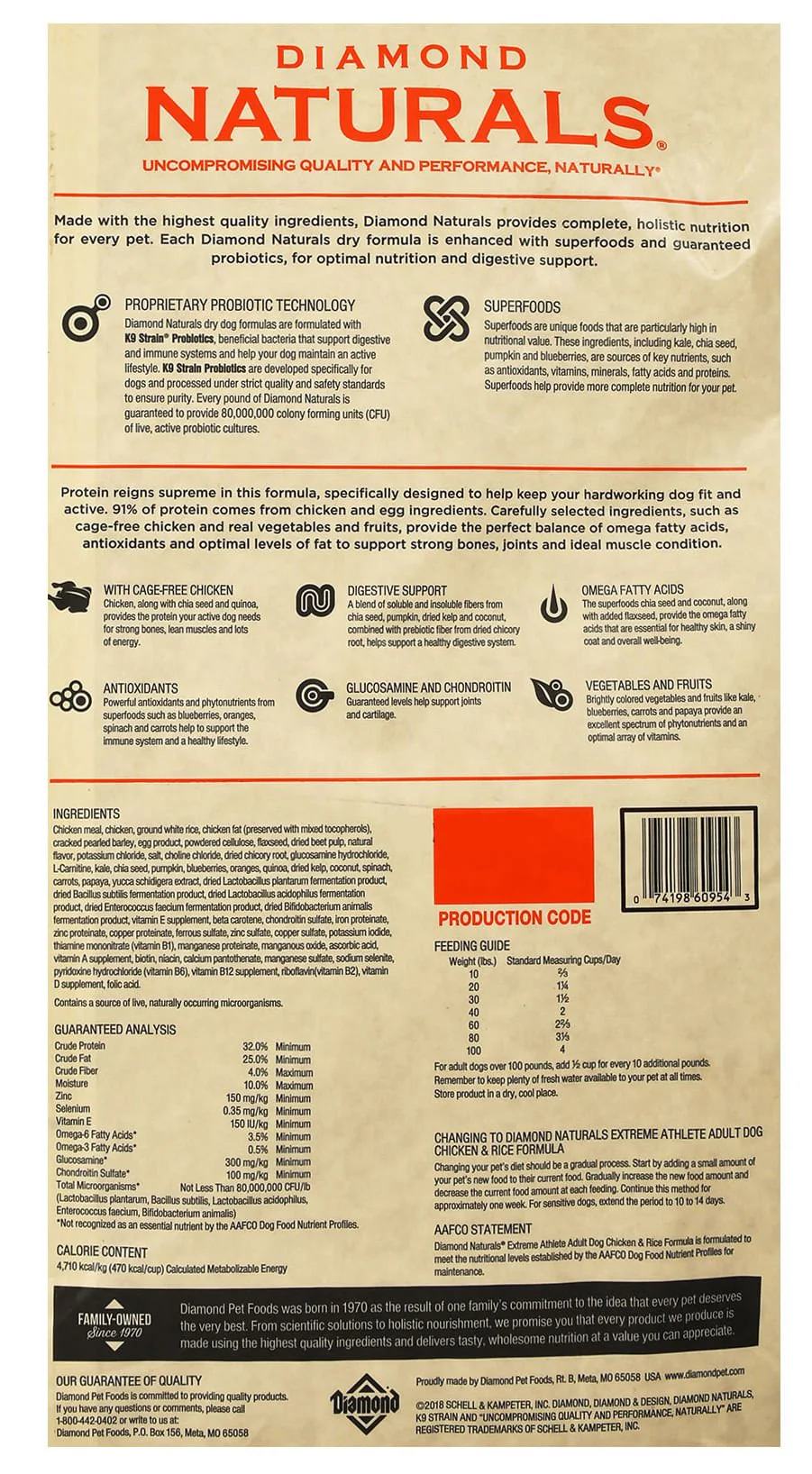 Diamond Naturals Extreme Athlete Adult Dog Food, Chicken & Rice Formula - Nail Gallerys