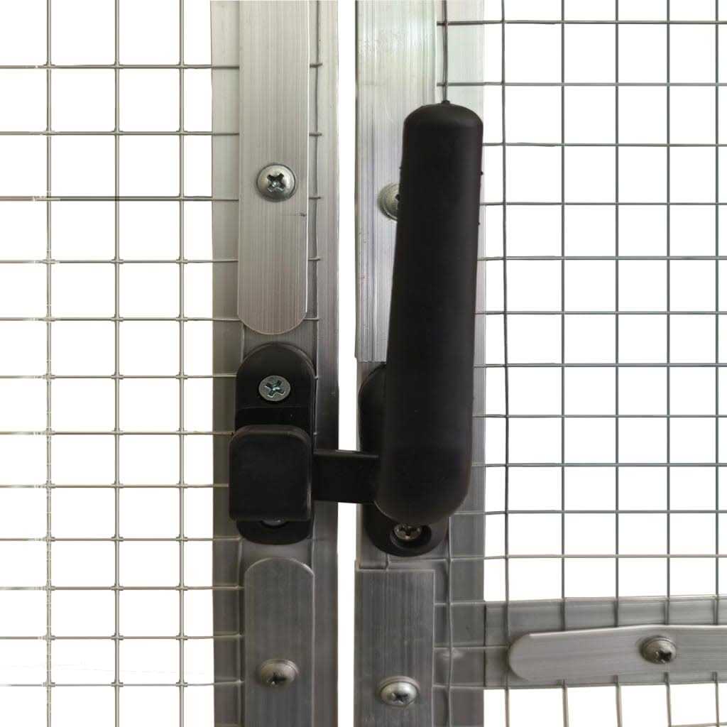 Aviary Silver 179x100x185 cm Aluminium vidaXL - Nail Gallerys