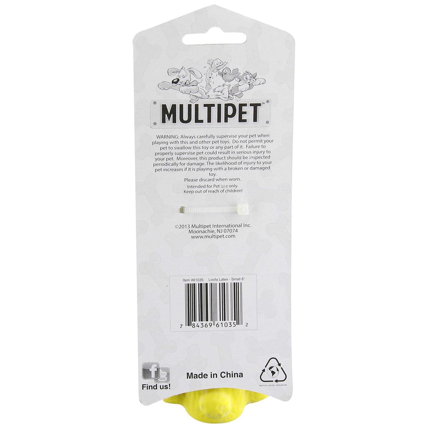 Multipet Loofa Latex Dog Toy - Nail Gallerys