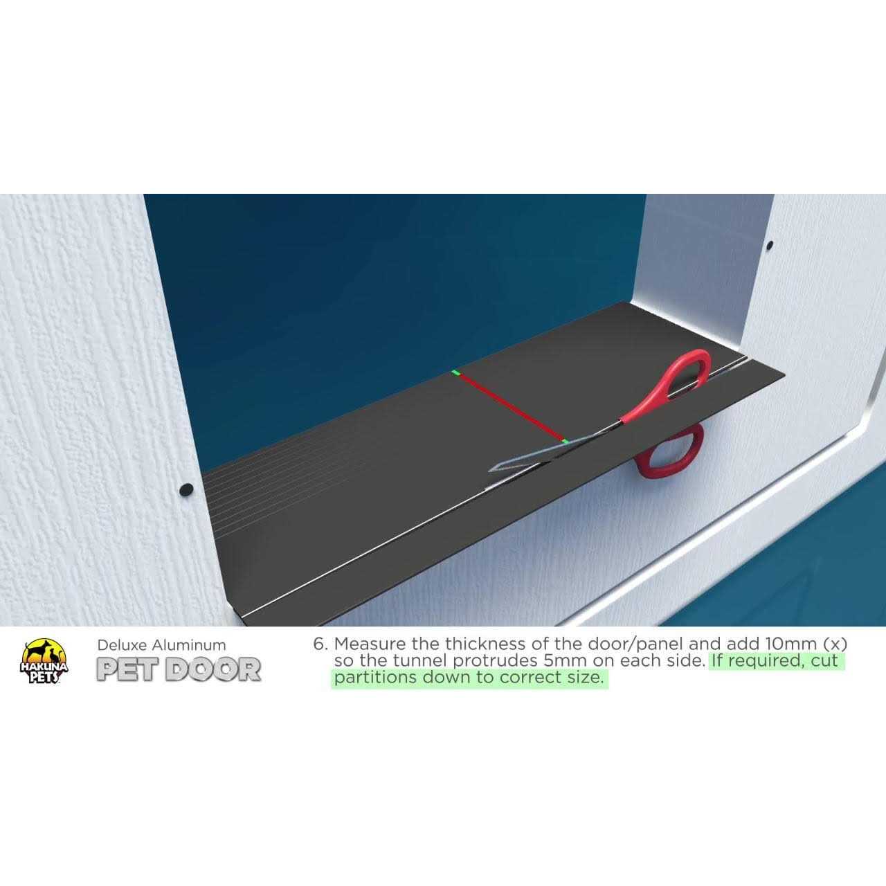 Hakuna Pets Deluxe Aluminum Pet Door - Nail Gallerys