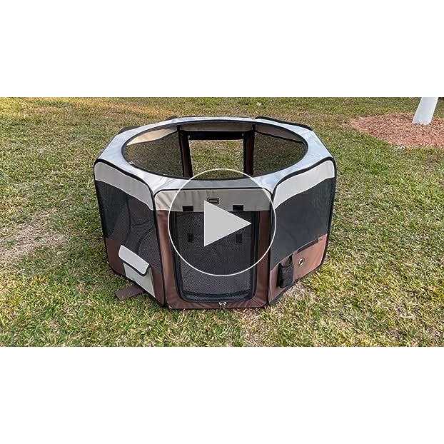 DONORO Dog Playpen Portable Pet Play Pens for Small - Nail Gallerys