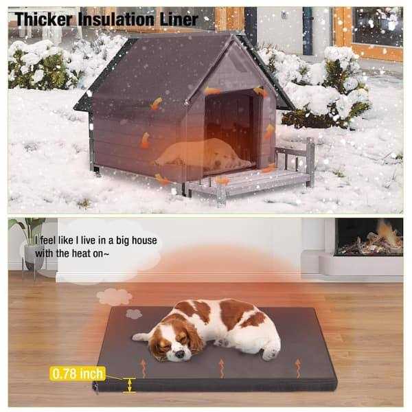 aivituvin Insulated Large Dog House with Liner Inside Iron Frame AIR81-IN - Nail Gallerys