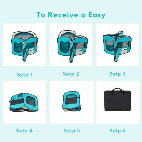 Aliparr Portable Pet Playpen,Dog Playpen Foldable Pet Exercise Pen Tents for Dogscatsrabbitspets,Cat Playpen Indooroutdoor Travel Camping Use - Nail Gallerys