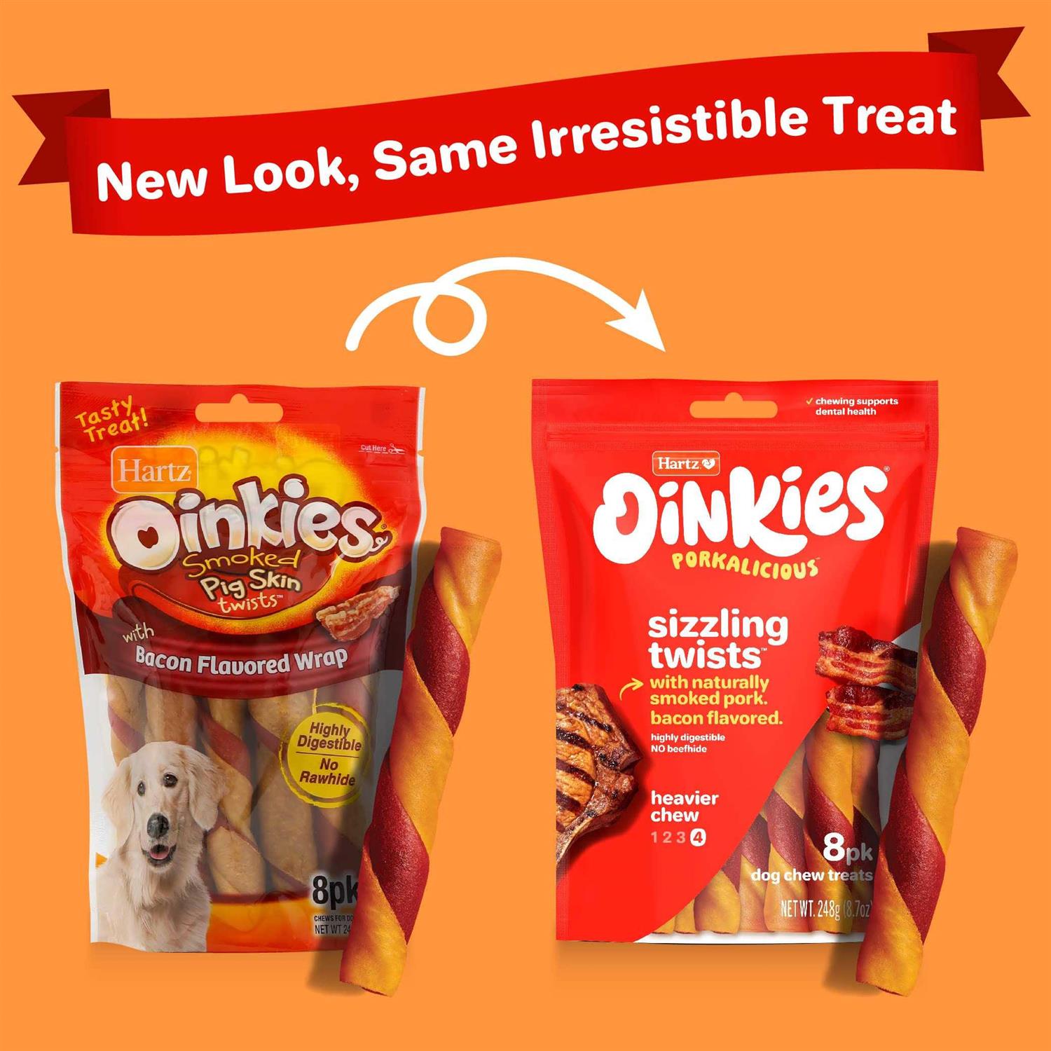 Hartz Oinkies Bacon Wrap Twists Pig Skin Dog Treats - Nail Gallerys