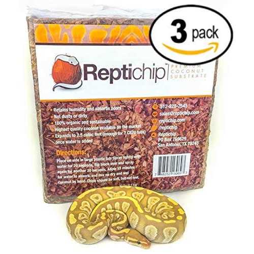 Reptichip Compressed Coconut Chip Substrate for Reptiles 72 Quart Coco Chips Brick Bedding - Nail Gallerys