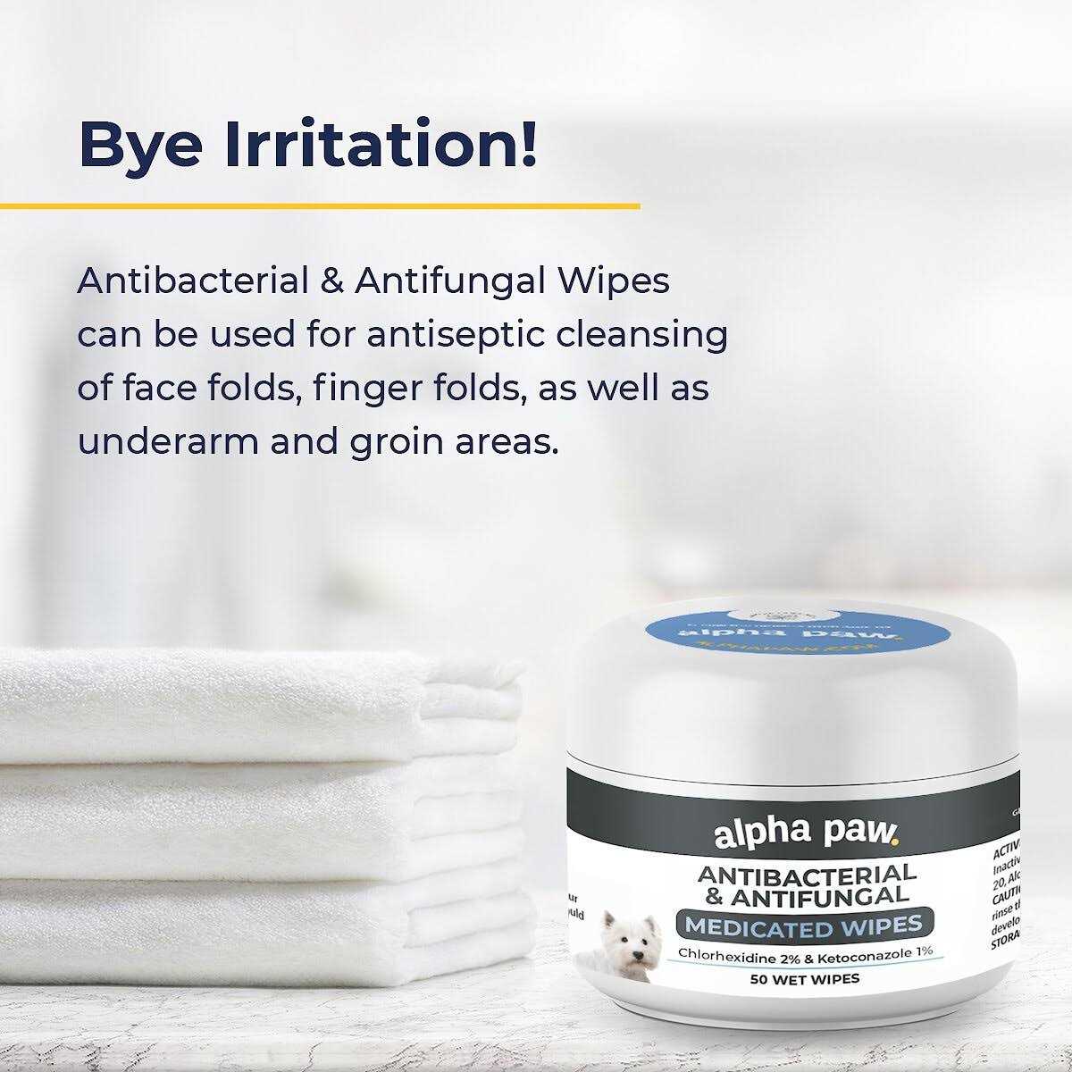 Alpha Paw Antibacterial & Antifungal Medicated Wipes - Nail Gallerys