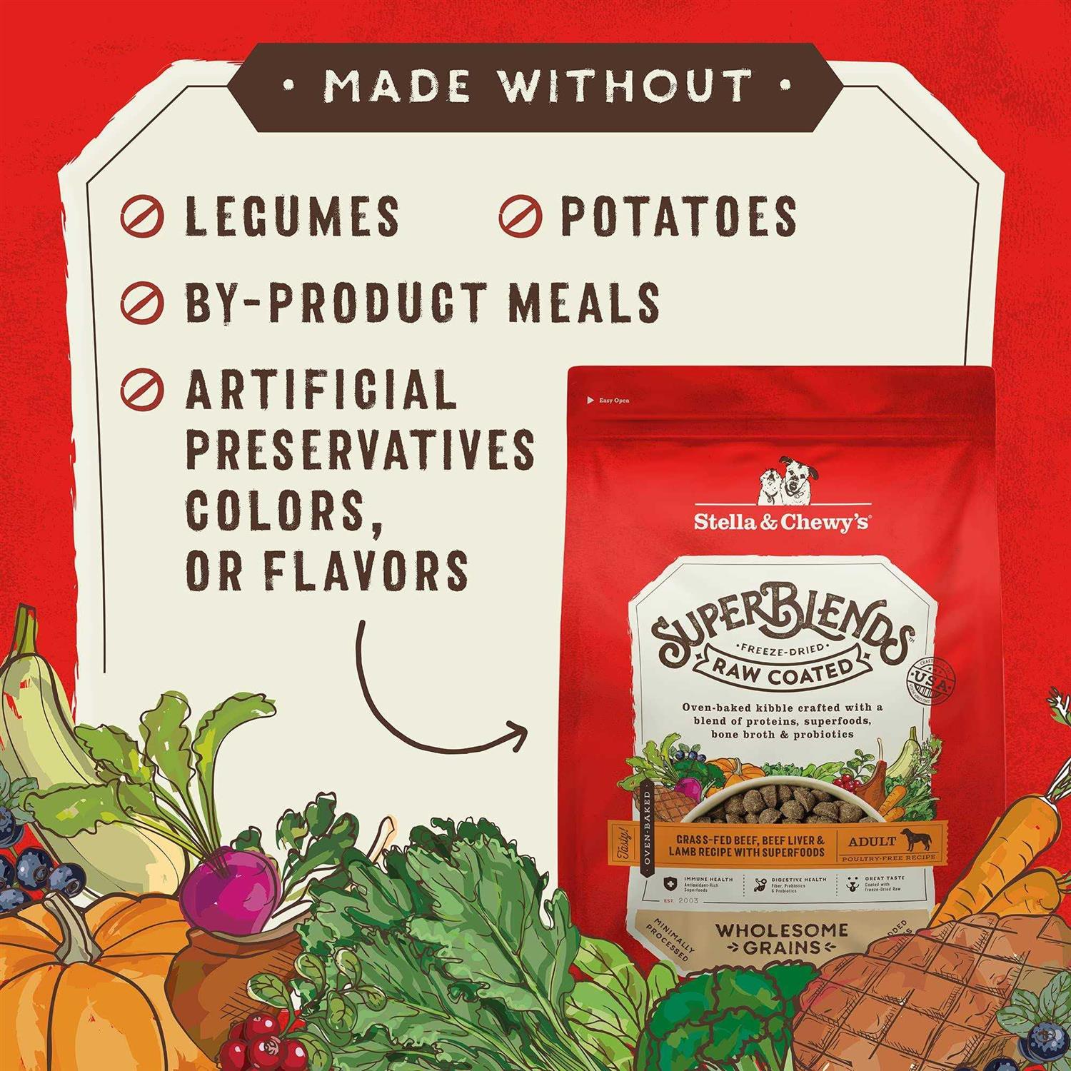 Stella & Chewy’s SuperBlends Raw Wholesome Grains Grass-Fed Beef - Nail Gallerys