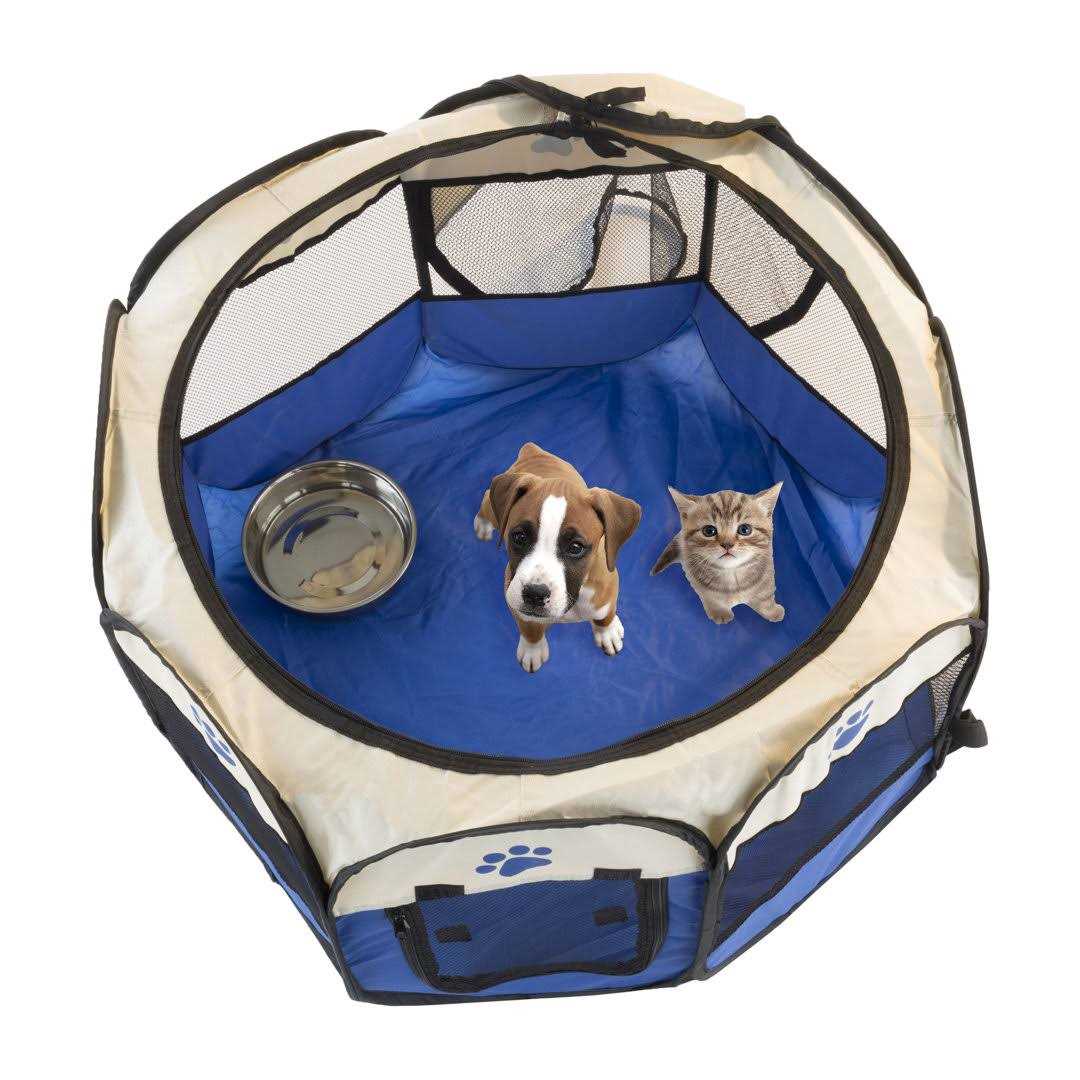 PETMAKER Pop-Up Pet Playpen with Carrying Case Blue - Nail Gallerys