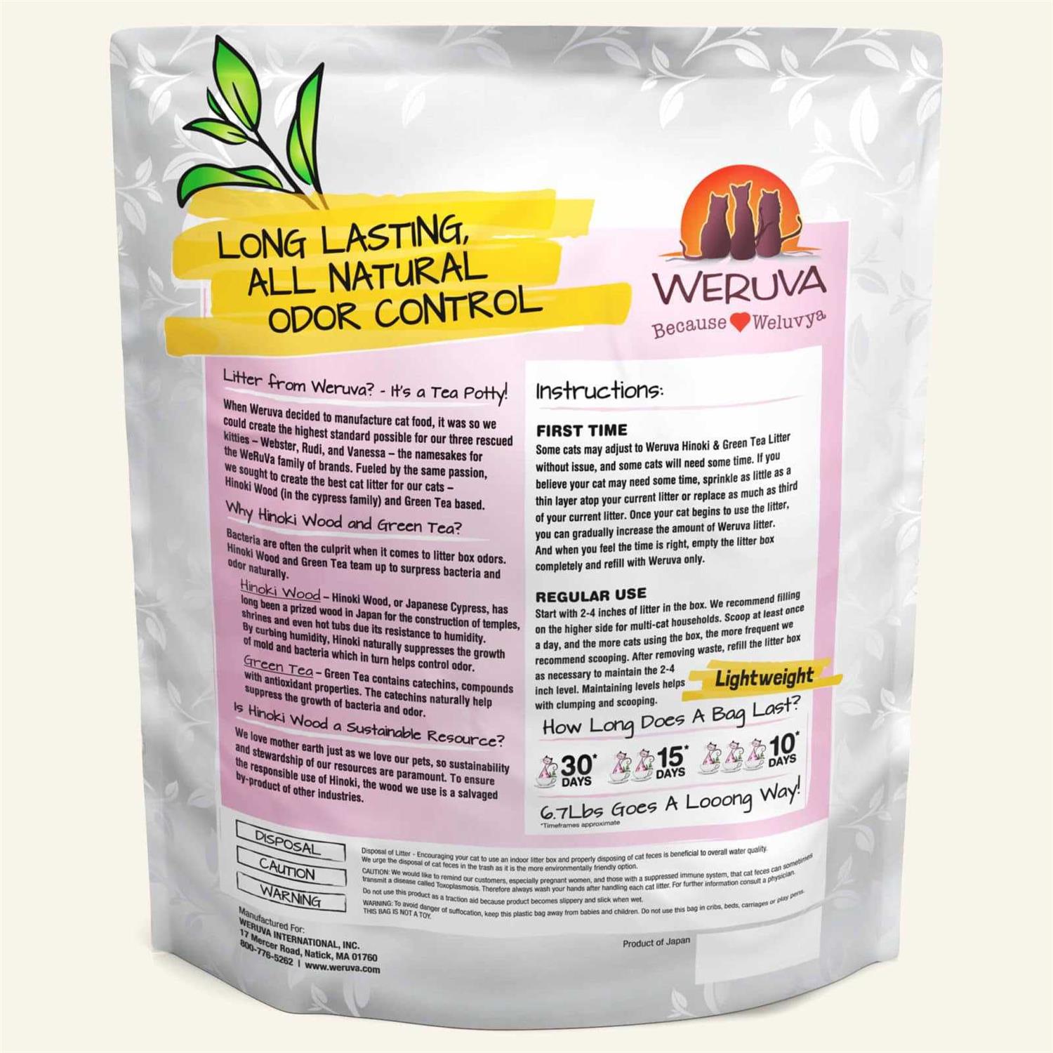 Weruva Green Tea Hinoki Wood Cat Litter - Nail Gallerys