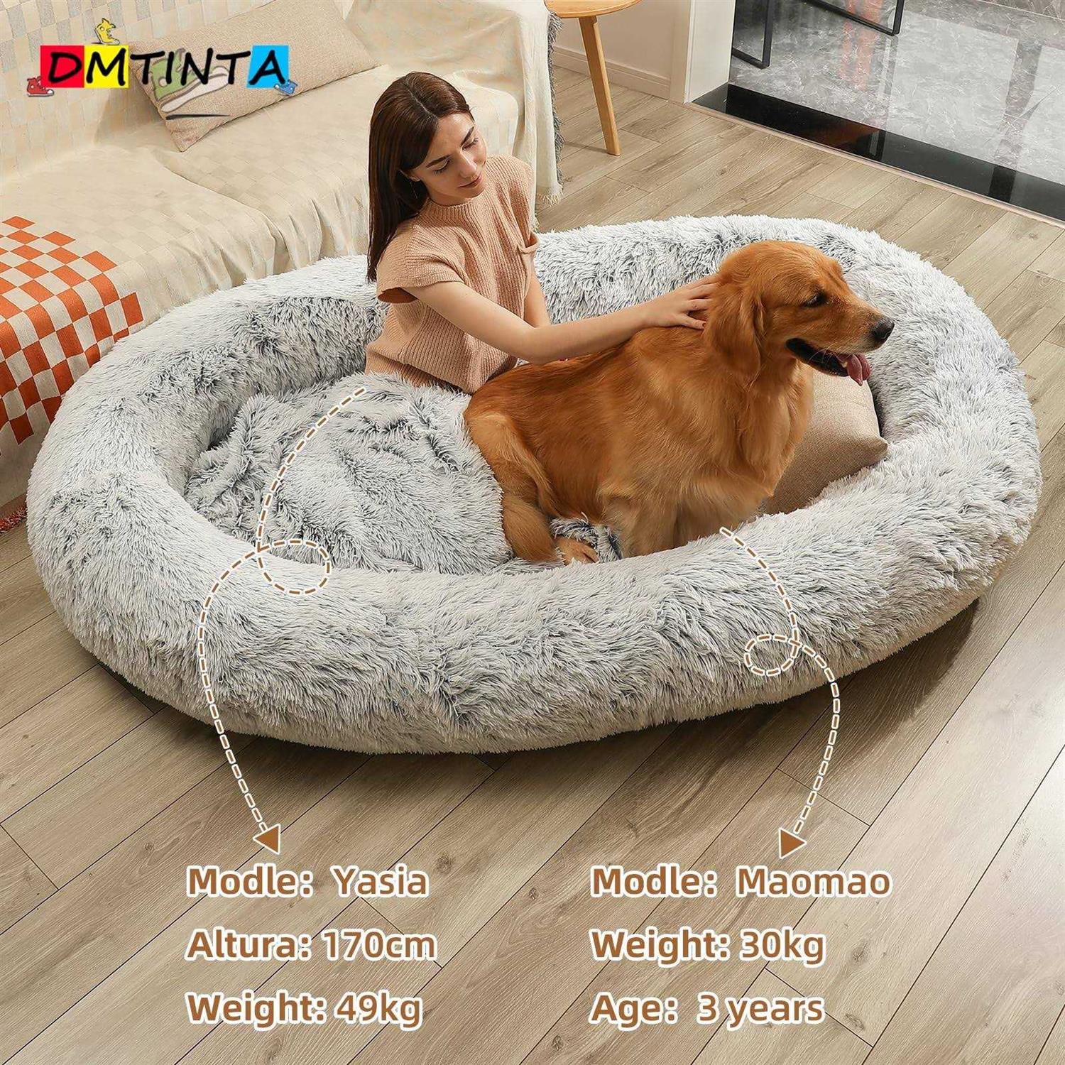 Human Dog Bed 75 L * 50 W * 14 Th Dog Beds for Large Dogs Giant Dog Bed Human Size Dog Bed for People 30D Sponge Bean Bag Bed Detachable - Nail Gallerys