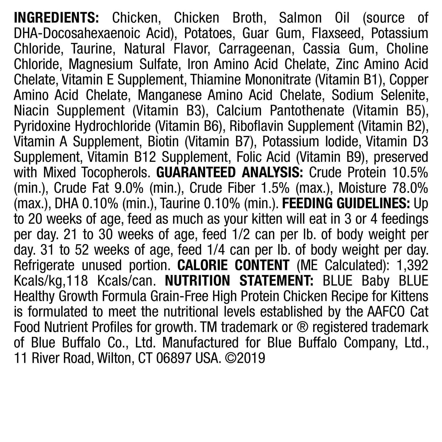 Blue Buffalo Baby Blue Wet Kitten Food Healthy Growth Formula Chicken - Nail Gallerys