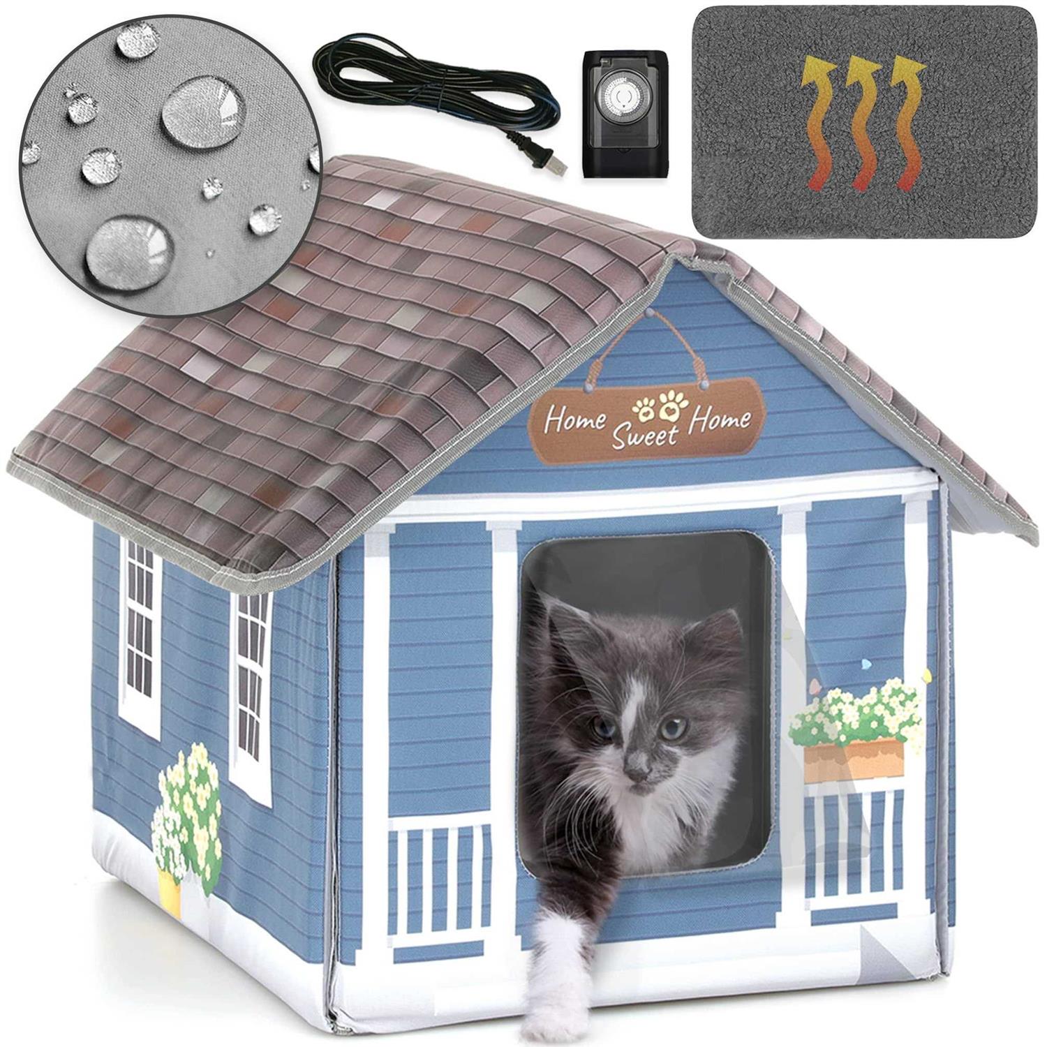 PETYELLA Heated cat Houses for Outdoor Cats in Winter - Nail Gallerys
