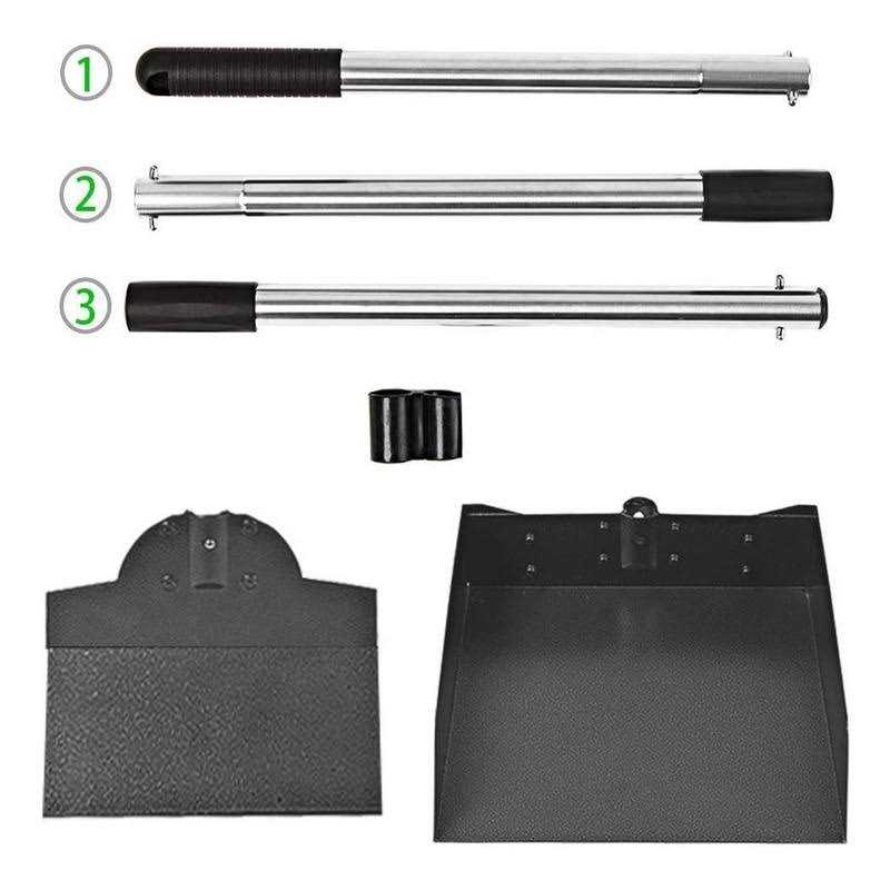 LUFFWELL Dog Pooper Scooper for Large Dogs, Metal Aluminum Tray and Spade Poop Scoop Set with Adjustable Stainless Steel Long Handle - Nail Gallerys