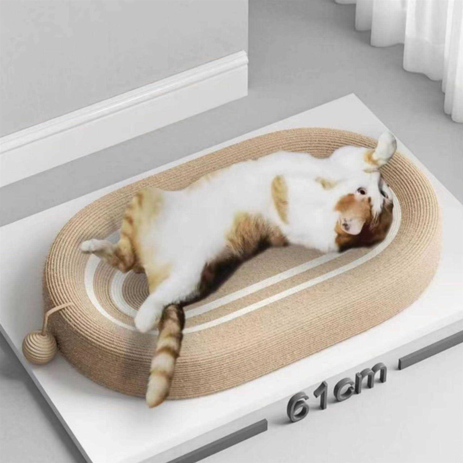 YHRELLX 3 in 1 Scratch Lounge Cat Bed Anti-Slip Cat Scratcher Bed for Indoor Cats Scratch Pad Extra - Nail Gallerys