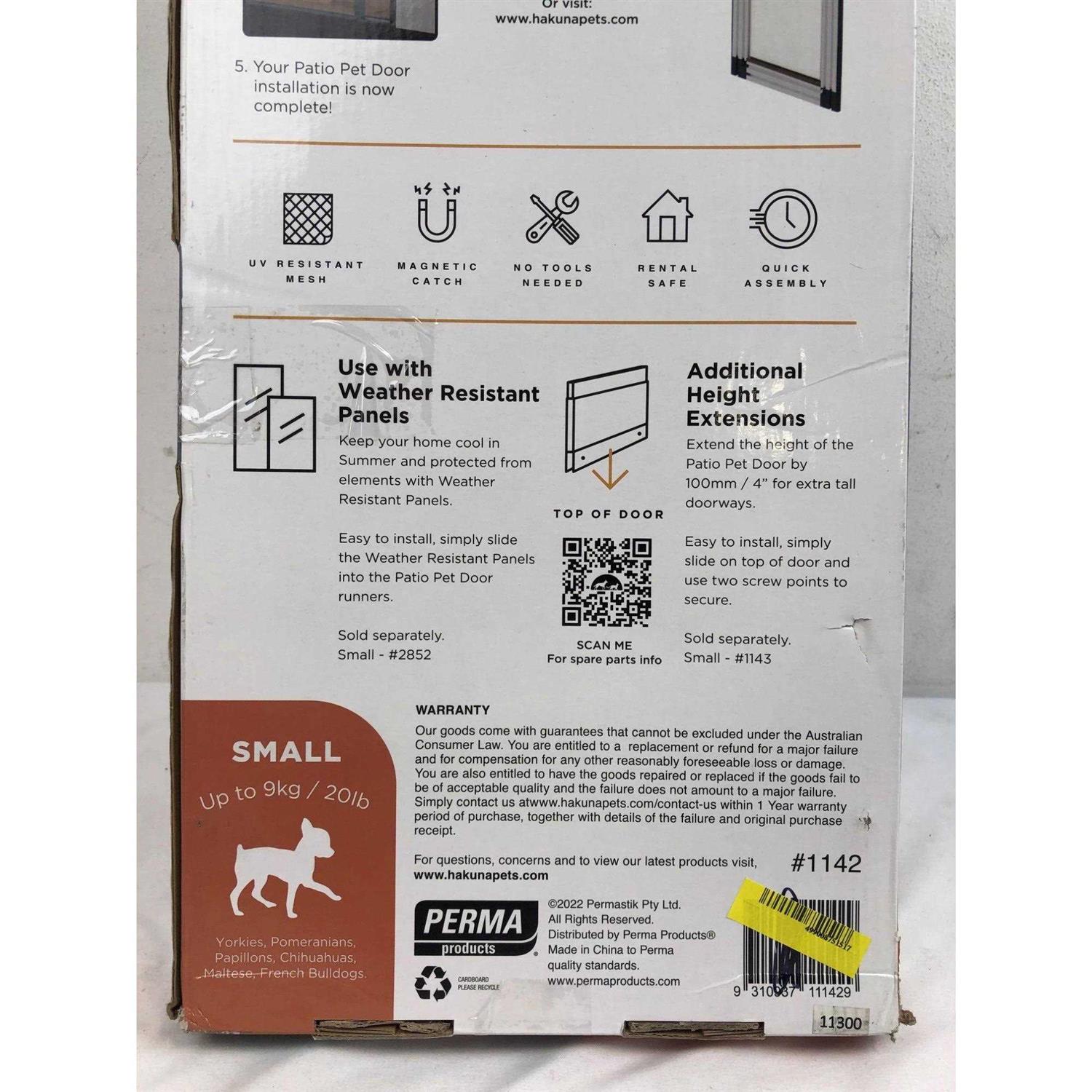 Hakuna Pets Small Silver Patio Pet Door - Nail Gallerys