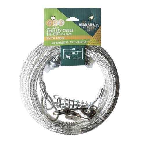 Vibrant Life Vinyl-Covered Trolley Cable Tie-Out for Dogs - Nail Gallerys