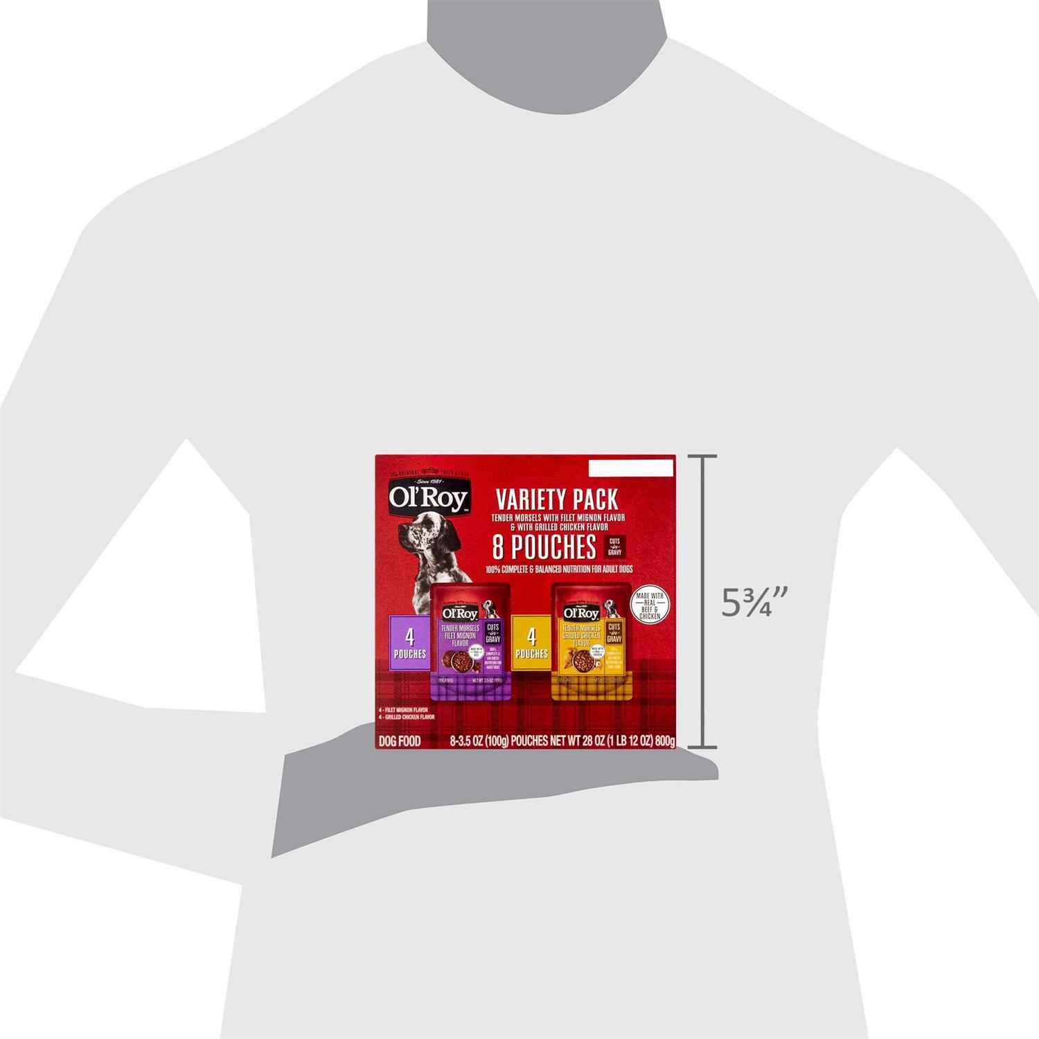 Ol’ Roy Cuts in Gravy Wet Dog Food Variety Pack, Tender Morsels Filet Mignon Flavor and Tender Morsels Grilled Chicken Flavor - Nail Gallerys