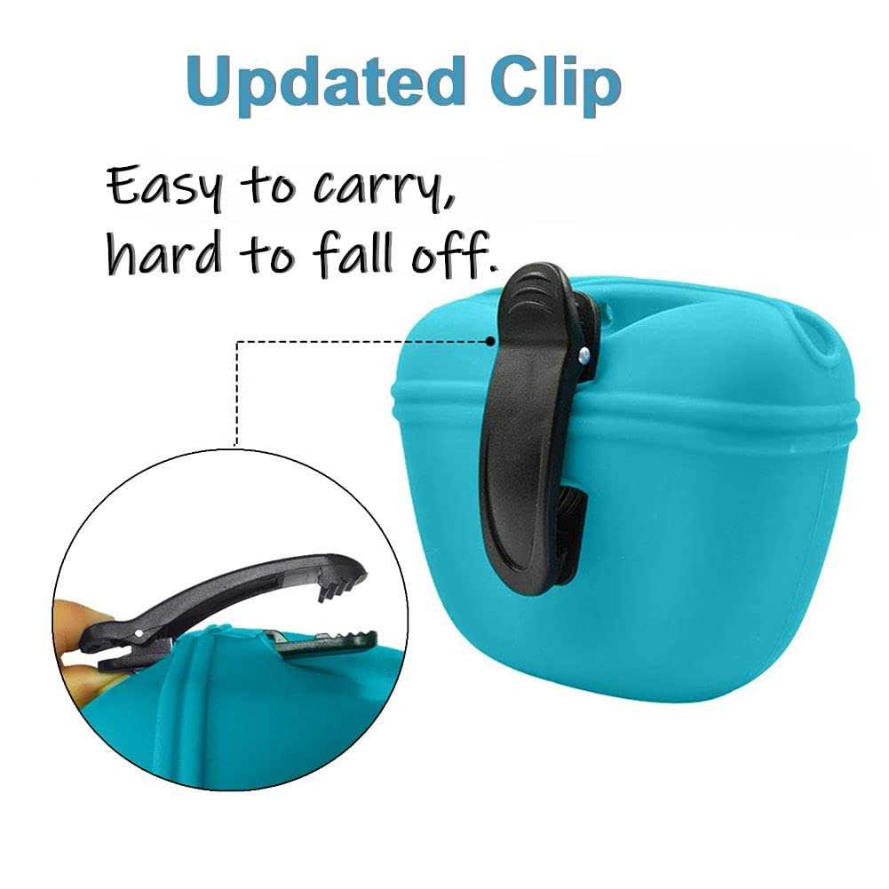 Royalcare Silicone Dog Treat Pouch-Small Training Bag-Portable Dog Treat Bag for Leash with Magnetic Closure and Waist Clip - Nail Gallerys