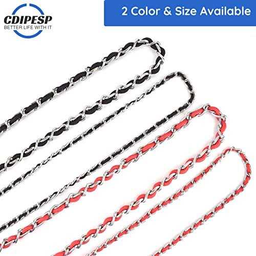 Chew Proof Dog Leash 5.5ft Heavy Duty Dog Leashes Metal Pet Chain Lead with Soft Rope Handle for Medium Large Dogs - Nail Gallerys
