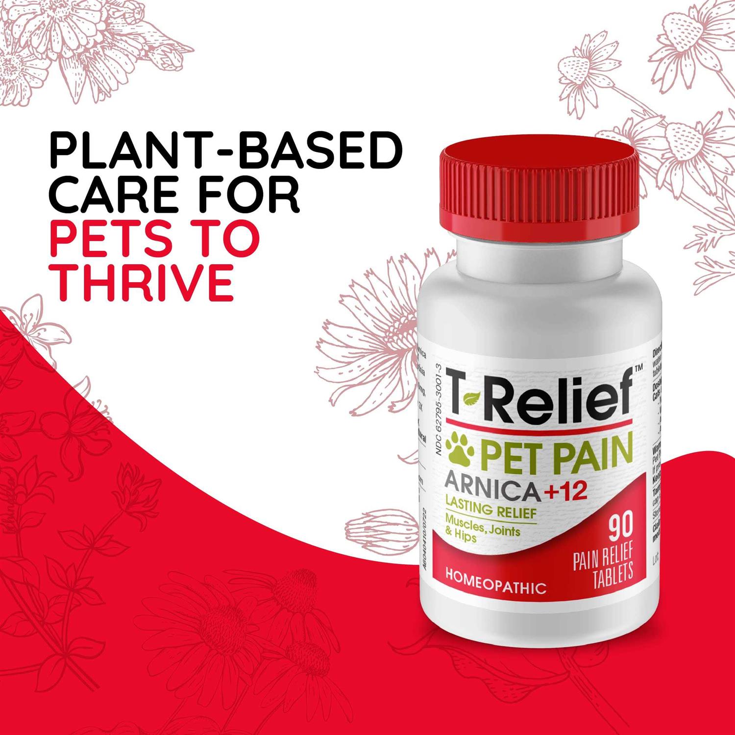 T-Relief Pet Pain Relief Arnica +12 Powerful Natural Medicines Help Ease Muscle Joint & Hip Pain Soreness Stiffness & Injuries Max Fast-Acting - Nail Gallerys