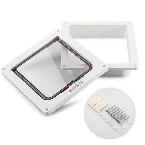 Depets Large Cat Door 4 Way Locking Cat Flap Door for Interior Exterior Doors - Nail Gallerys