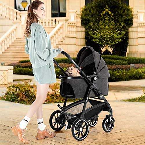 Kenyone Pet Stroller 3 in 1 Dog Stroller for Medium Small Size Dogs - Nail Gallerys