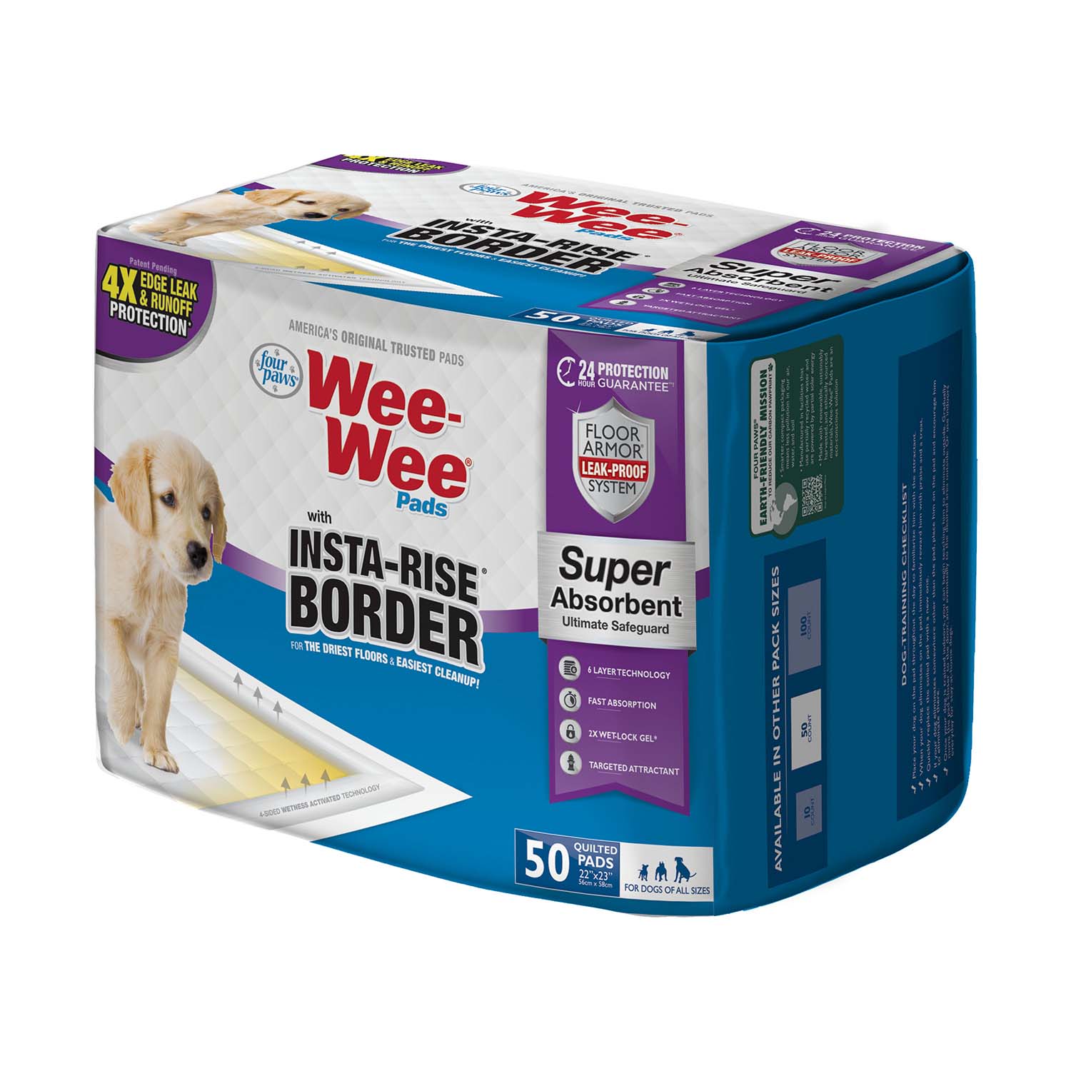 Wee-Wee Super Absorbent Dog Pee Pads with Insta-Rise Border - Nail Gallerys