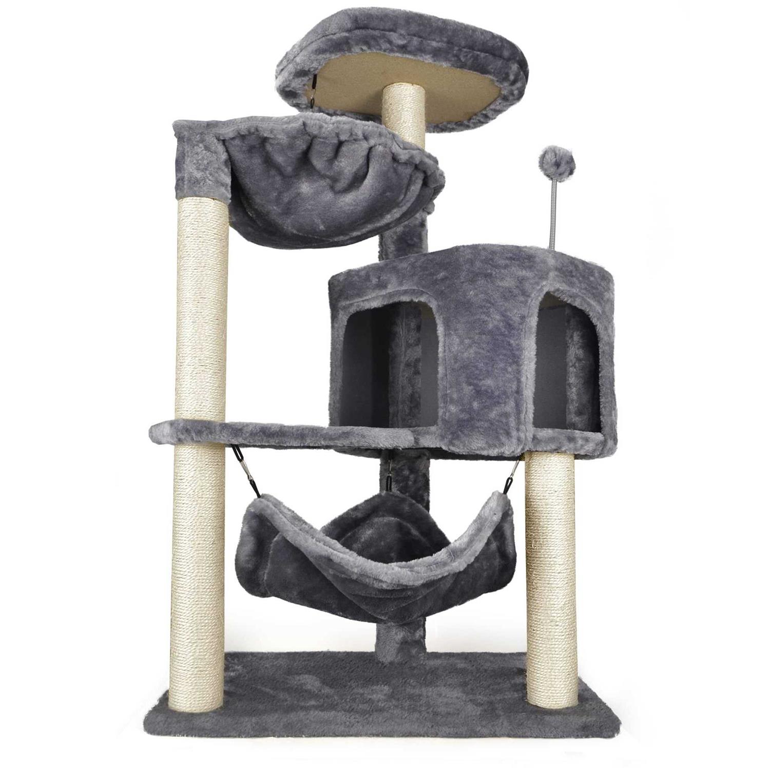 YUNWEI Newest Cat Tree with Cat Condo and Big Hammock - Nail Gallerys